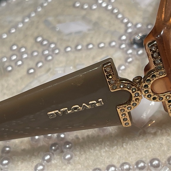 Bvrgari framer auténtico usados 841 51015 135 cuadrados con logo en los brazos - Picture 6 of 9